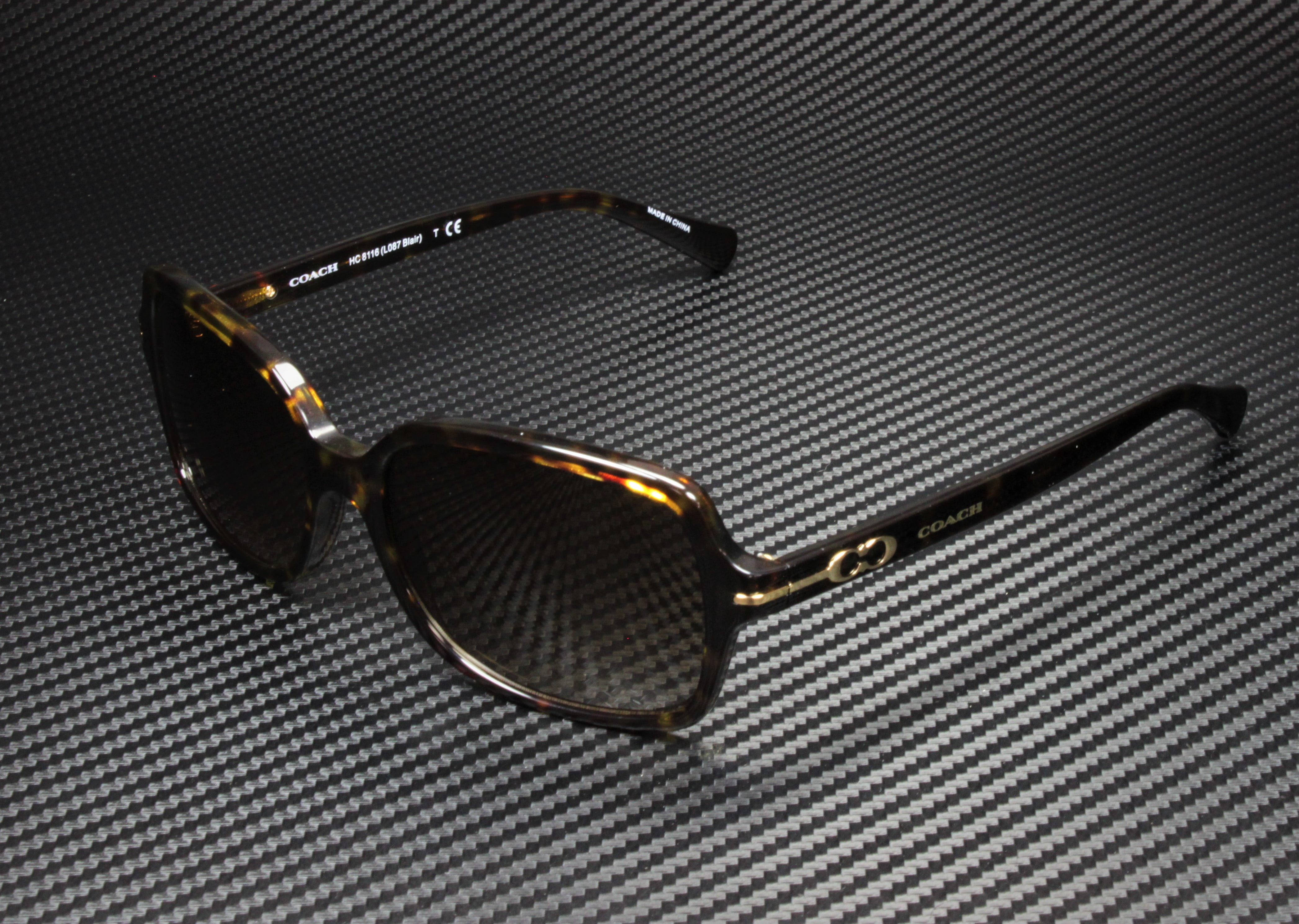 Coach L087 Blair  Plastic Womens Rectangle Sunglasses Tortoise 56mm Adult