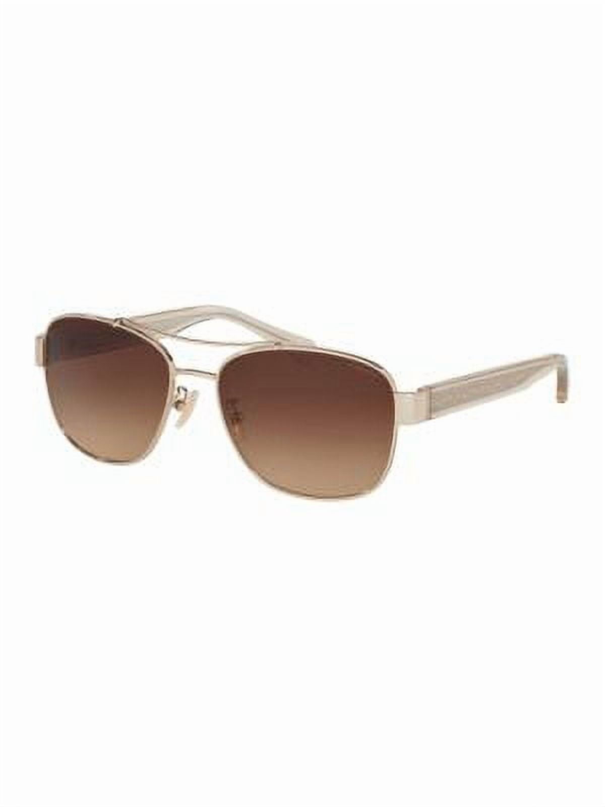 Coach Women's Light Gold-Tone Stylized Aviator Sunglasses HC7064-926513-56