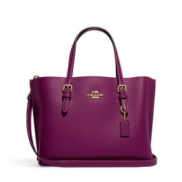 COACH Kelly Green Leather Mollie Tote 25 with Zip Top Closure and Detachable Strap Walmart