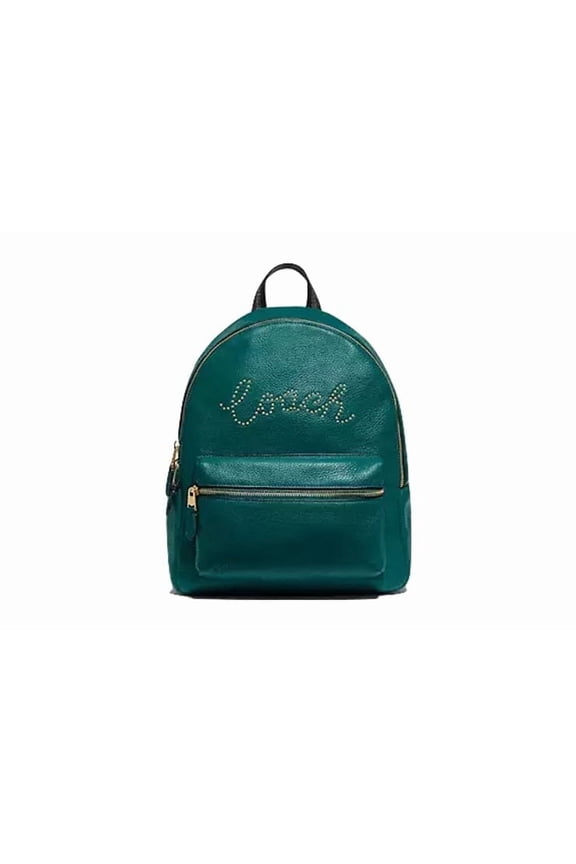 Medium Charlie Backpack With Studded Coach Script