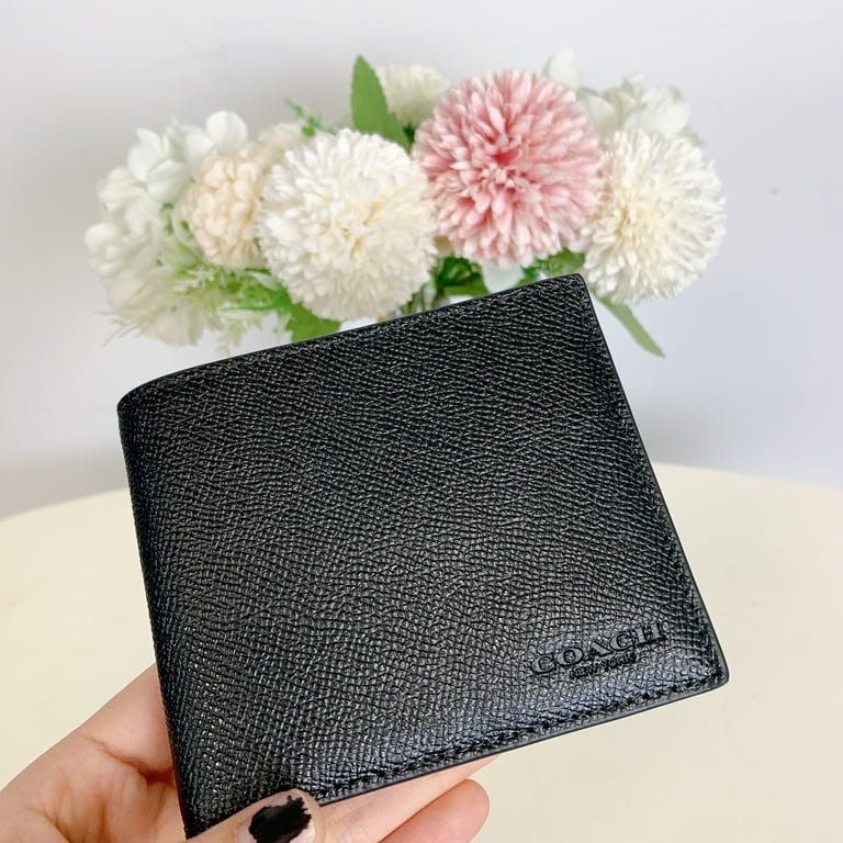 Coach crossgrain leather wallet sale