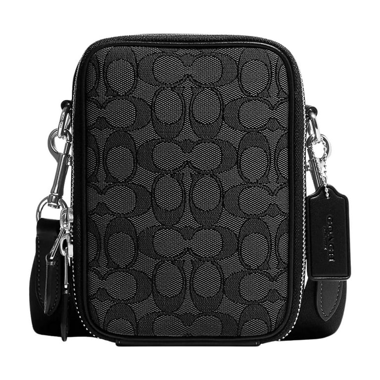 Coach Men's Stanton Crossbody In Signature Jacquard, Charcoal