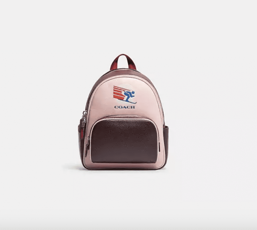 court mini backpack Coach Refined pebble leather Inside zip and multifunction pockets Double zip closure fabric lining Handle with 1 1/2 drop Outside zip and open pockets Adjustable shoulder straps 8 (L) x 9 (H) x 3 1/2 (W) The Coach Foundation continues to partner with the Hetrick Star Court Chibi Mini Backpack