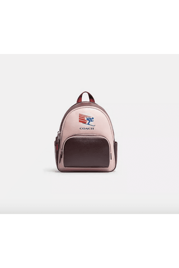 Mini Court Backpack In Colorblock With Ski Speed Graphic