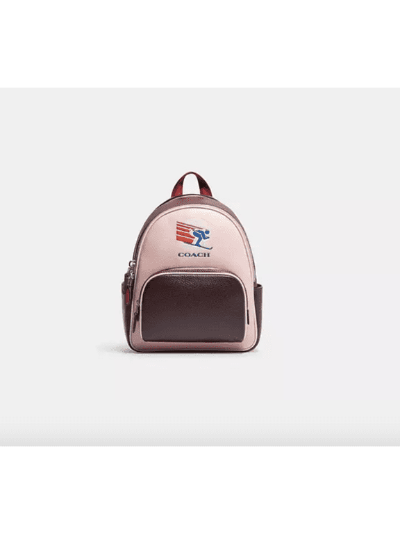 Mini Court Backpack In Colorblock With Ski Speed Graphic