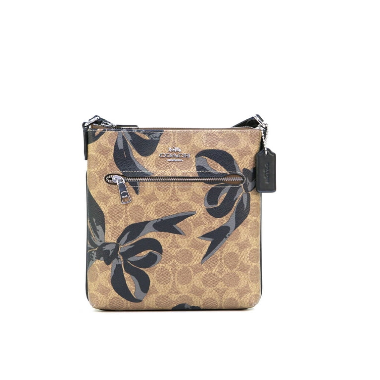 Coach Mini Rowan File Bag In Signature Canvas With Bow Print
