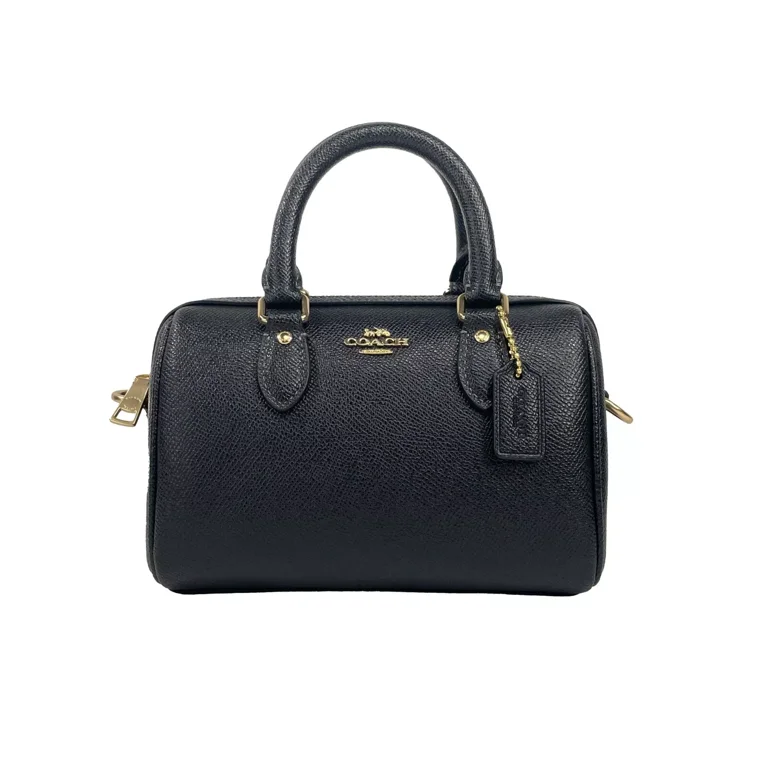 Coach Mini Rowan Leather Crossbody Bag Purse Black - Walmart.com