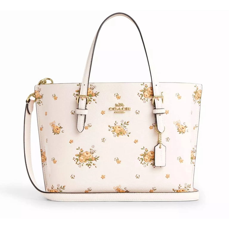 【限定・美品】COACH ポピー ギャラリー トート 9244 花柄 白 保存袋 Coach CAL44-IMCAH Women's Mollie Tote Bag 25 with Floral Print