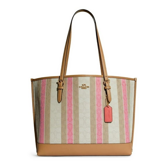 Coach Mollie Tote In Signature Jacquard With Stripes
