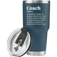 thumbnail image 1 of Coach Noun Definition Vacuum Insulated Tumbler Blue Coach Gifts Sports Team Manager Office Boss Appreciation Inspirational Stainless Steel With Removable Lid Drinkware (30 oz), 1 of 1