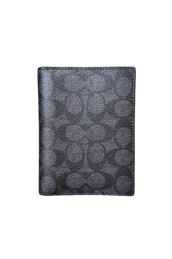 Passport Card Case Travel Wallet In Signature Canvas (Charcoal & Black)