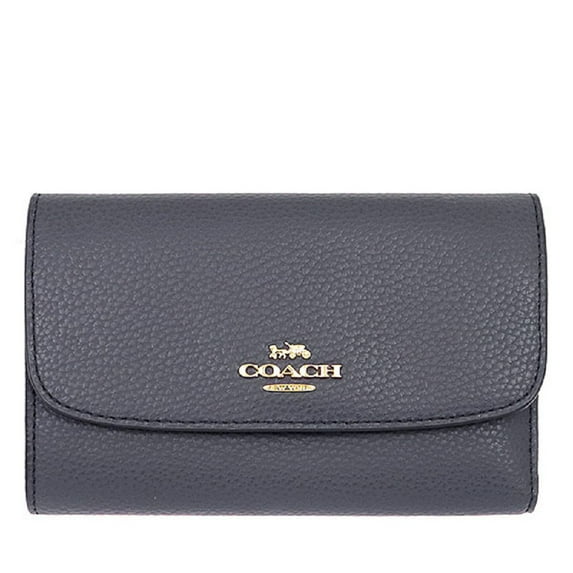 Coach Pebble Medium Envelope Wallet (Midnight)