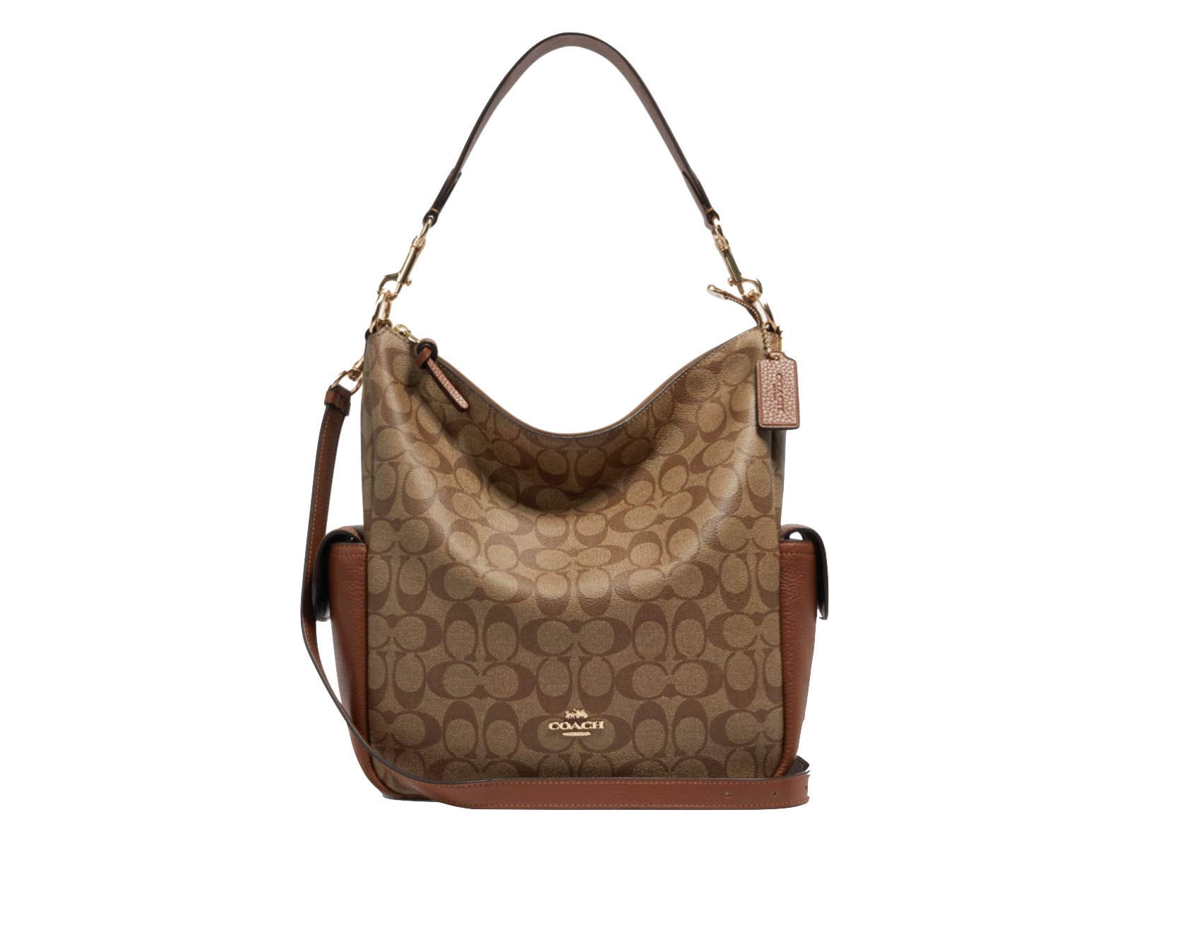 COACH+Pennie+Signature+Canvas+Women%27s+Crossbody+Bag+with+Coin+Case+-+IM%2FBrown+Black  for sale online