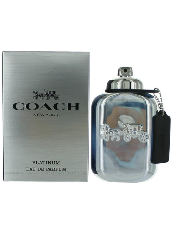 Coach Platinum Eau De Parfum, Cologne for Men, 3.3 oz