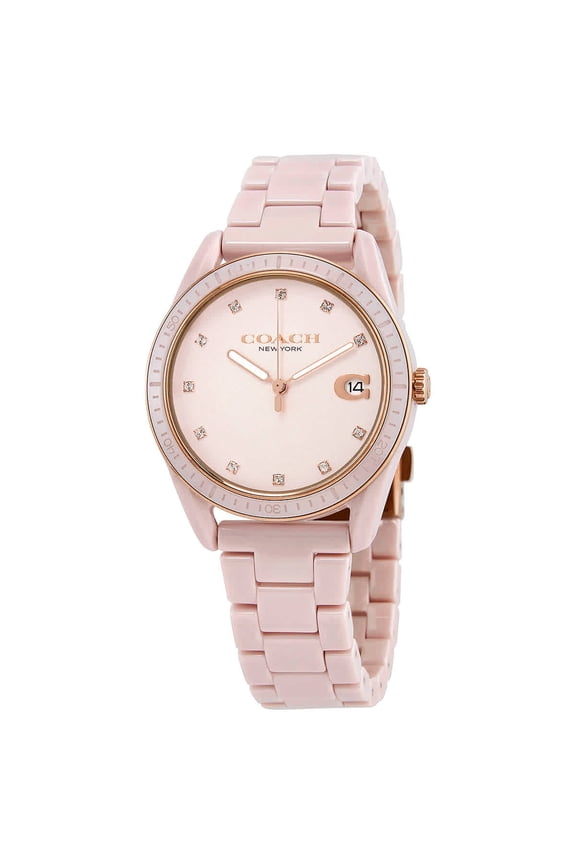 Preston Quartz Crystal Blush Pink Dial Ladies Watch 14503264
