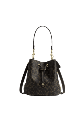 Rowan Bucket Bag In Loved Signature Canvas With Charms