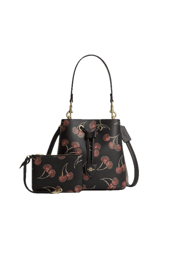 Rowan Bucket Bag With Cherry Print