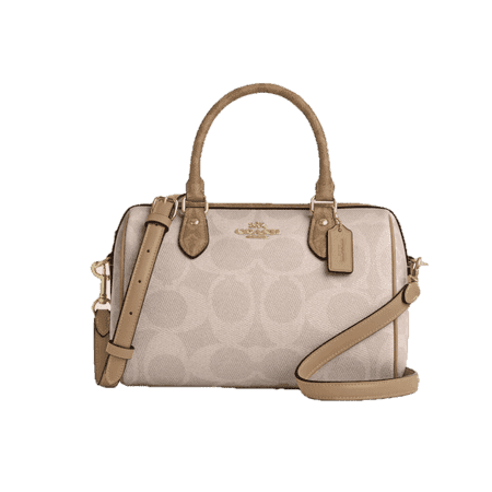 Coach Rowan Satchel Bag In Blocked Signature Canvas
