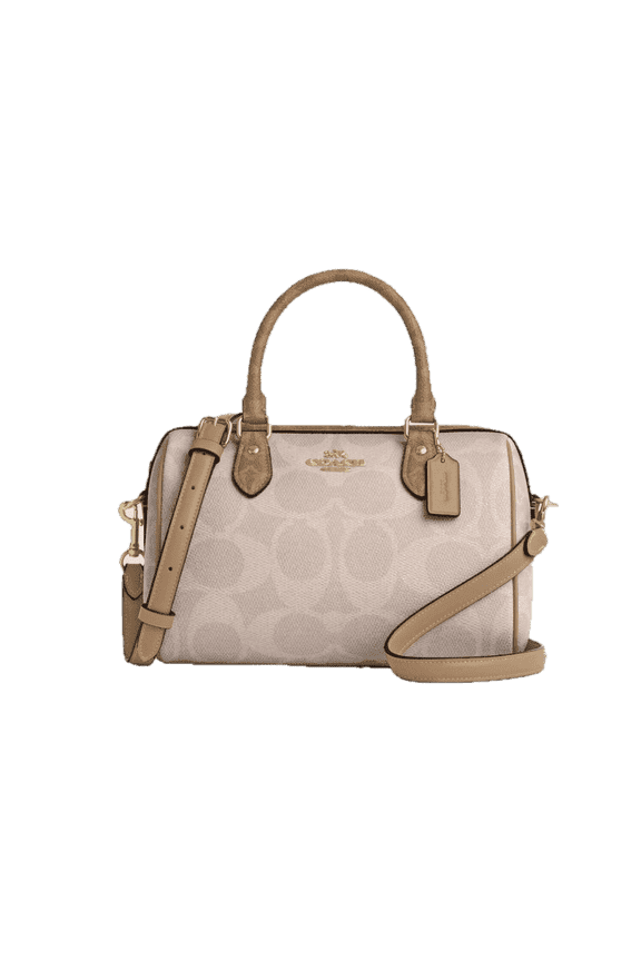 Rowan Satchel Bag In Blocked Signature Canvas