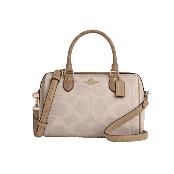 Coach Rowan Satchel Bag In Blocked Signature Canvas