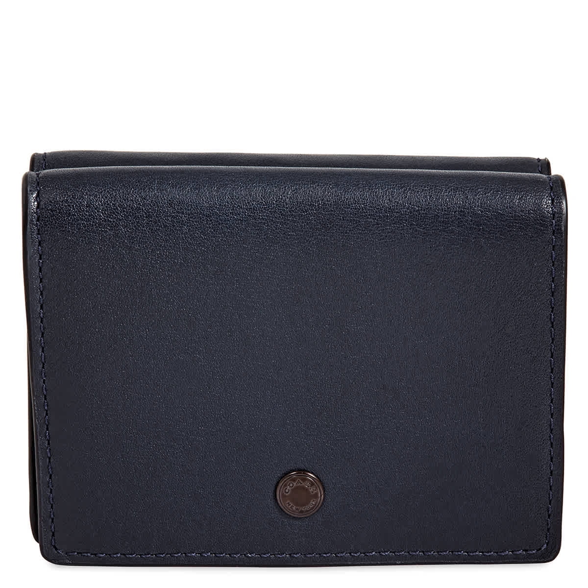 Coach Leather Card Wallet - Saddle