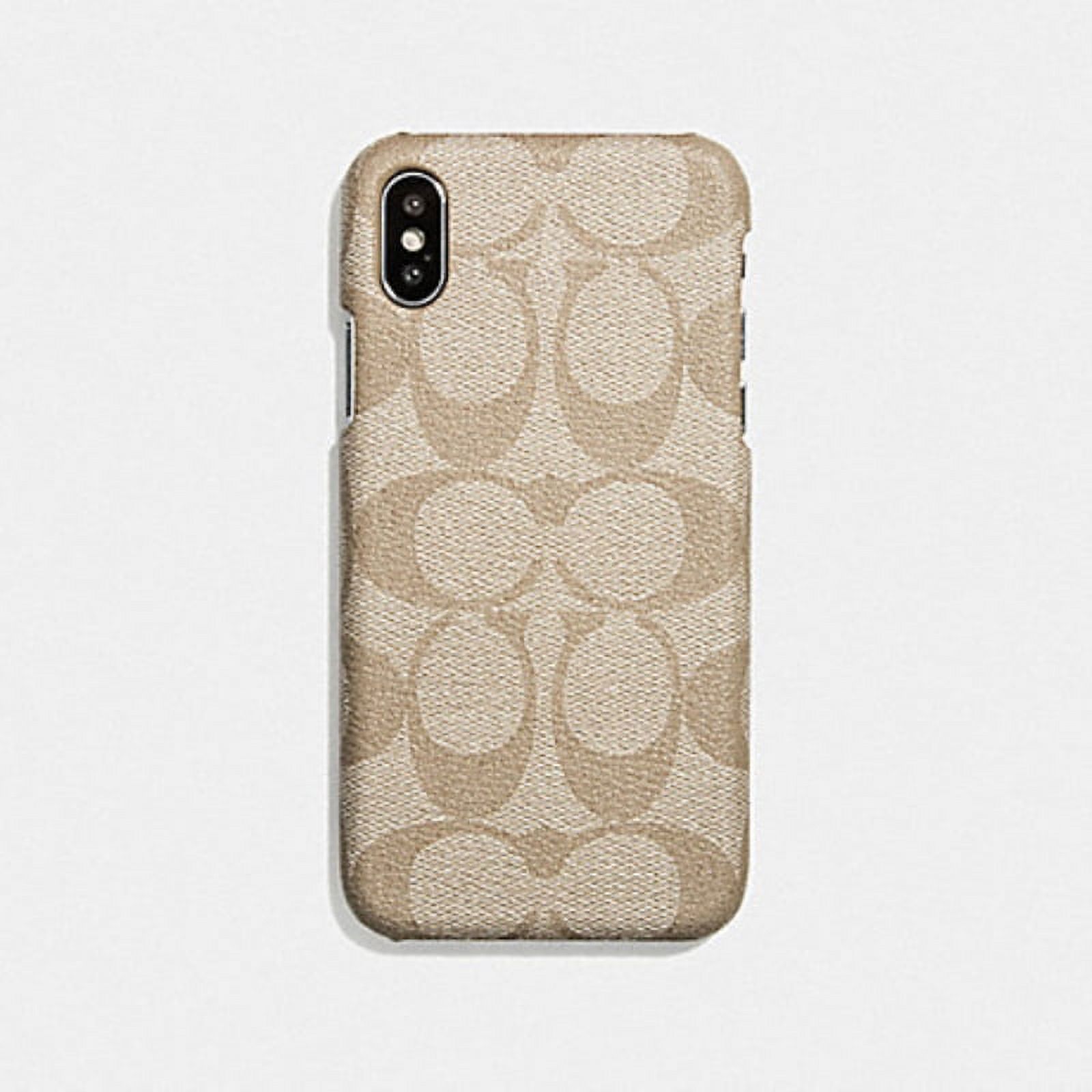 Coach iPhone Xs Max Folio Case in Signature Canvas (Tan) 