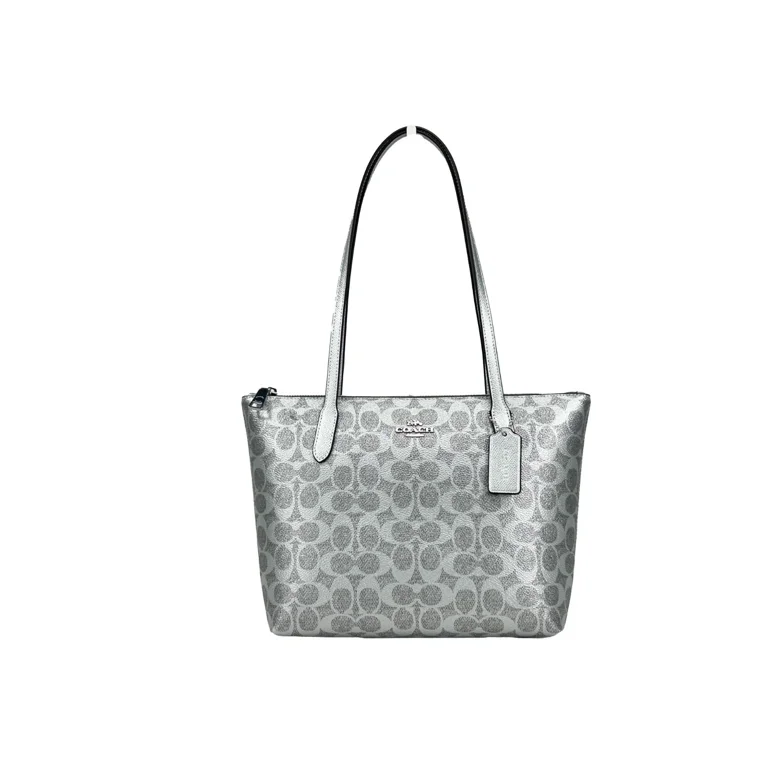 COACH　バック　グレー Coach Women's Fiona Small Zip Tote Bag in Signature Canvas (Gray