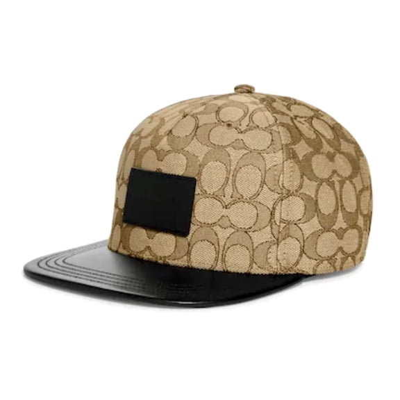 Coach Signature Flat Brim Hat Brown