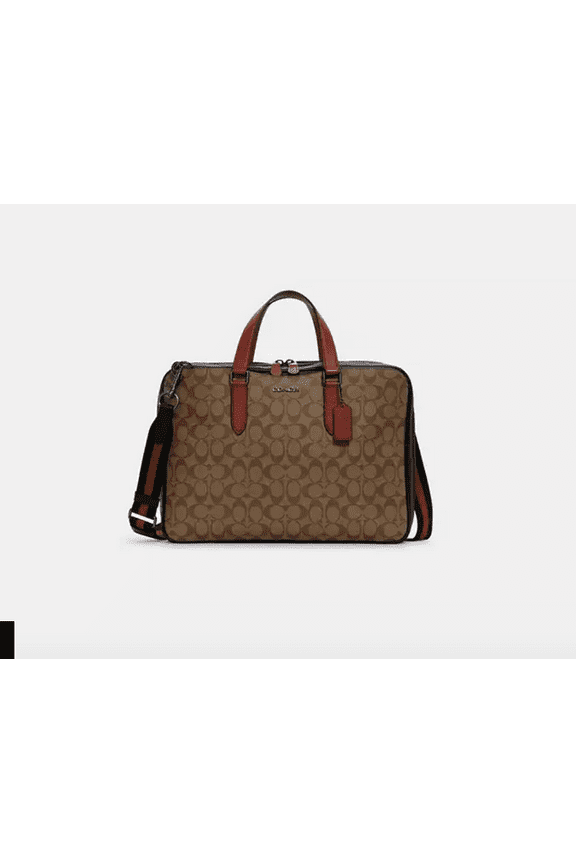 Slim Briefcase in Colorblock Signature