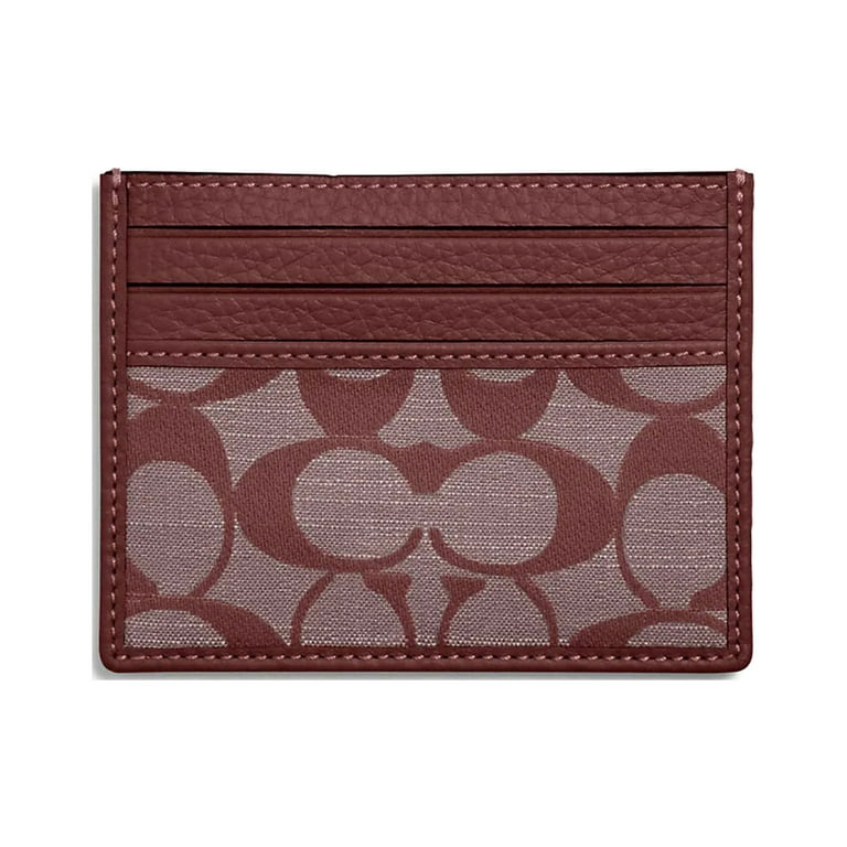 Men's coach card case with id window sale