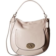 Coach Smooth Leather Circle Hobo Shoulder Bag, Grey Birch