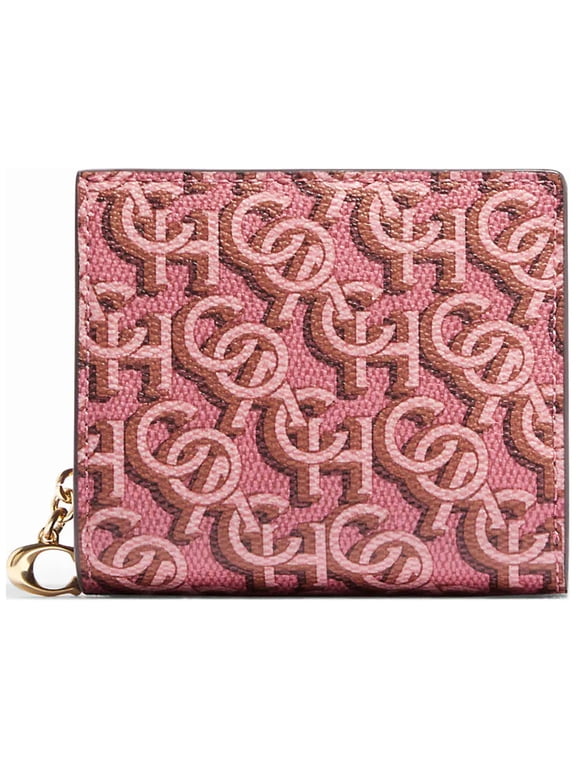 Snap Closure Female Compact Credit Card Holder with Coin Pocket, Rogue