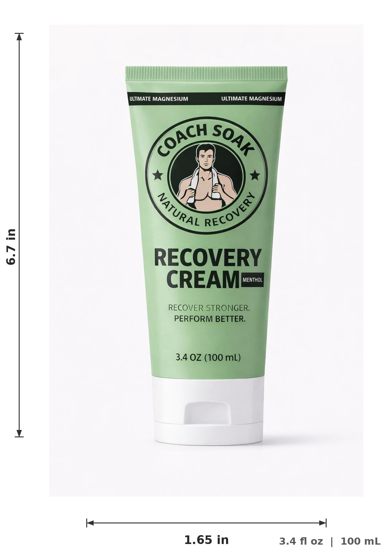 Coach Soak Menthol Infused Muscle Recovery Cream For Post-Workout Relief