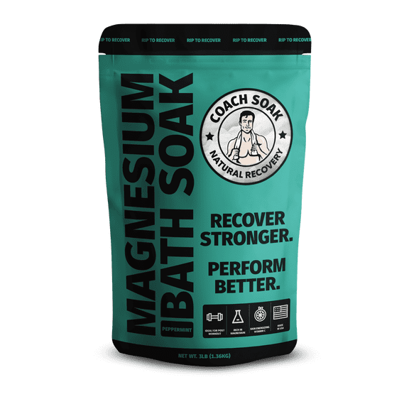 Coach Soak Recovery Bath Soak & Post Workout Magnesium Flakes - Cooling Peppermint
