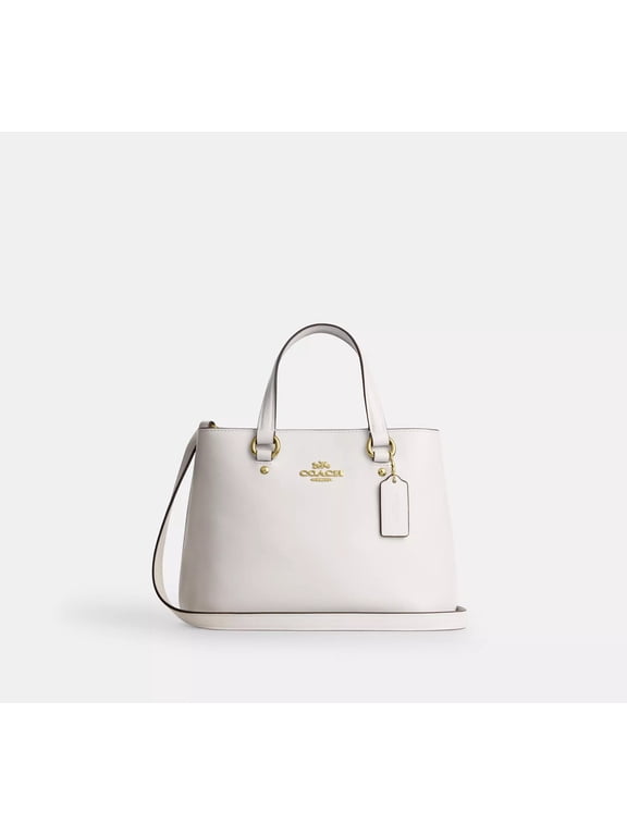 Station Crinkle Leather Carryall Bag (Chalk)