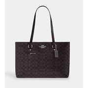 Coach Women s Station Tote Bag in Signature Canvas, Everyday Work and Travel Handbag