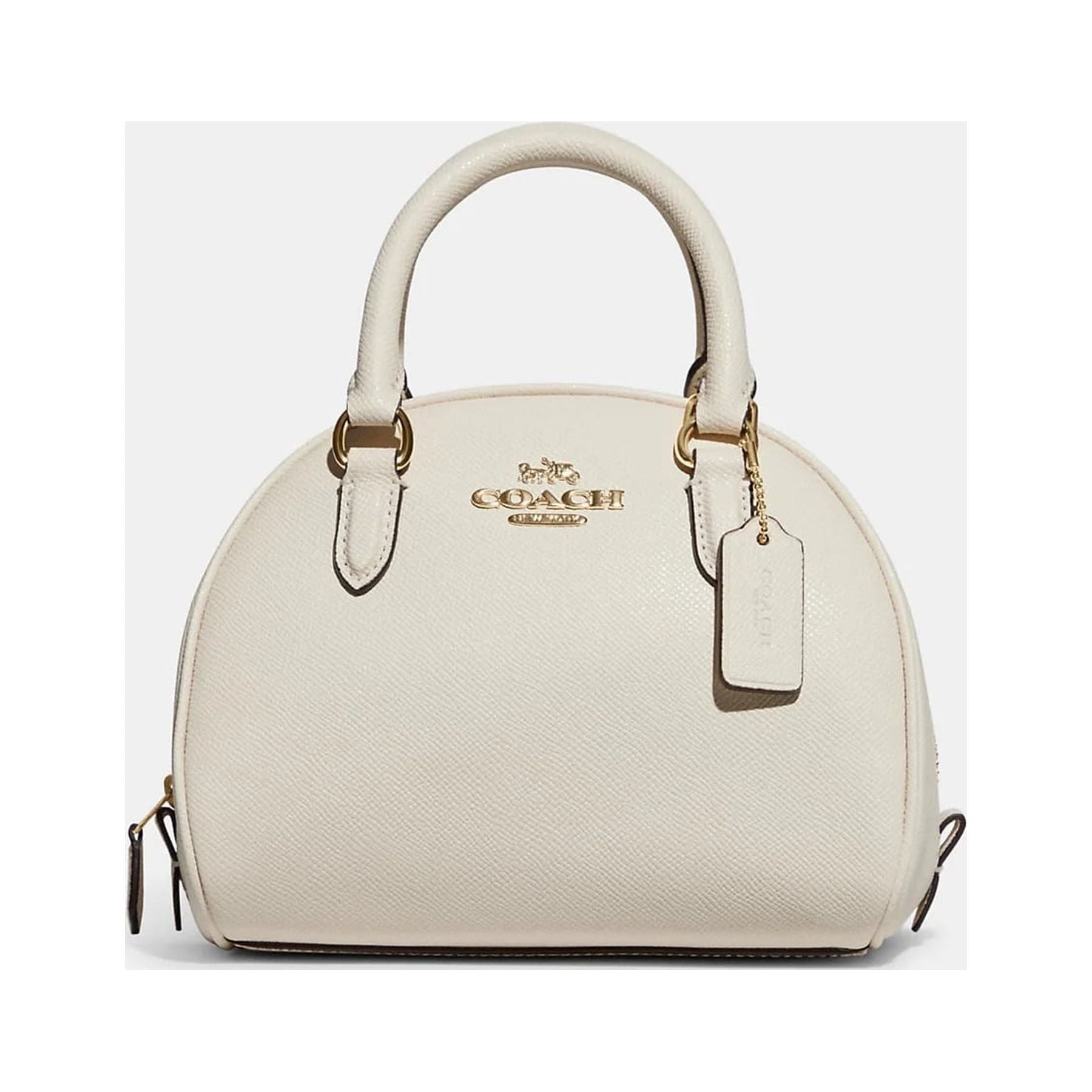 Coach Beige/Pink Signature Coated Canvas And Leather Mini Sierra Satchel  Coach