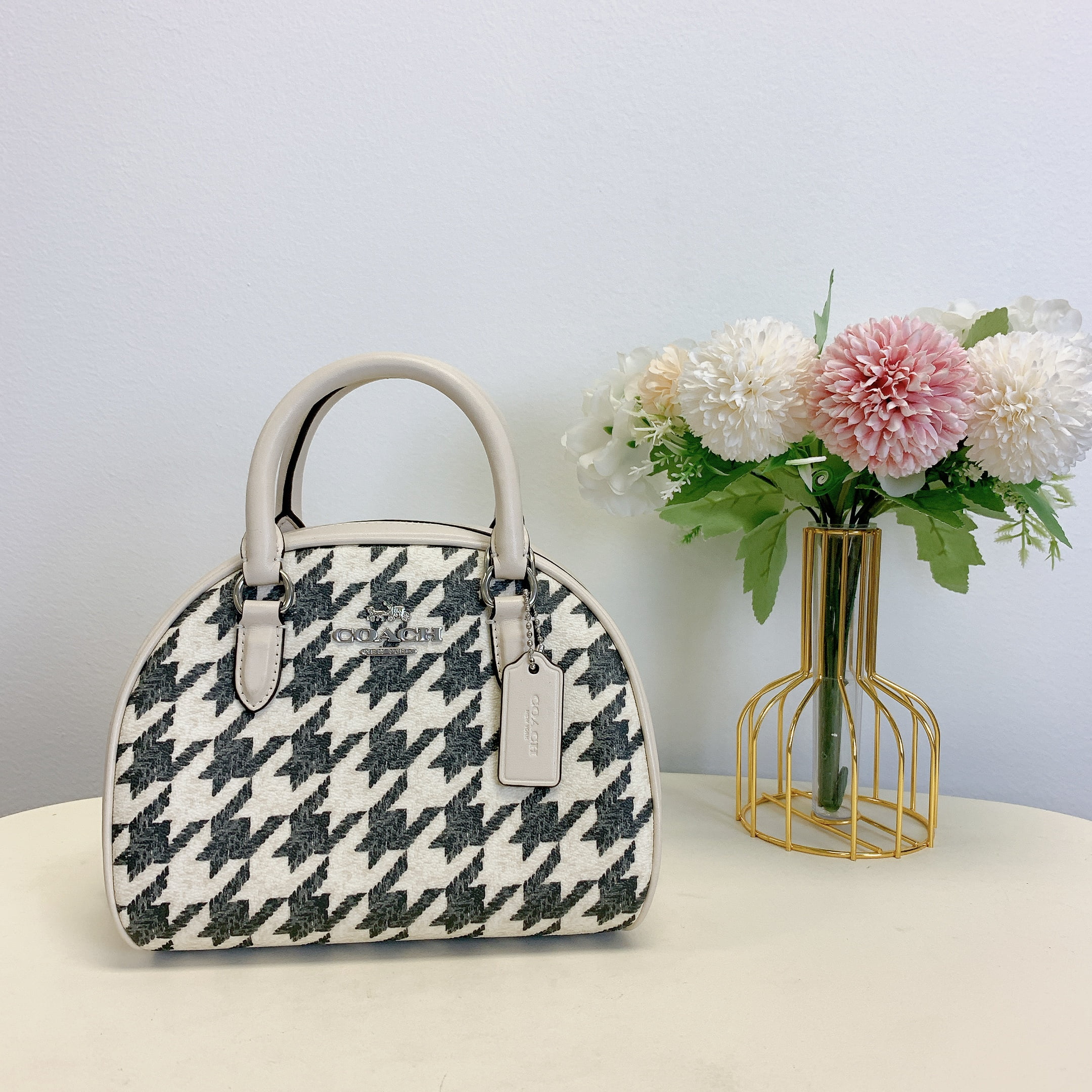 Coach Sydney Satchel (SV/Cream/Black) - Walmart.com