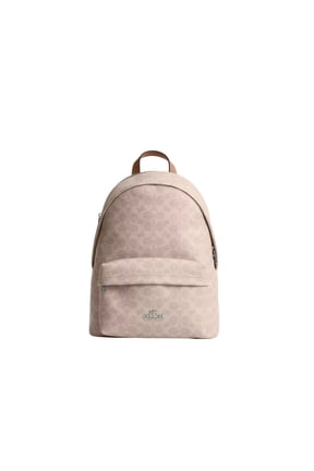 Taylor Small Backpack In Signature Canvas (Sand Taupe)