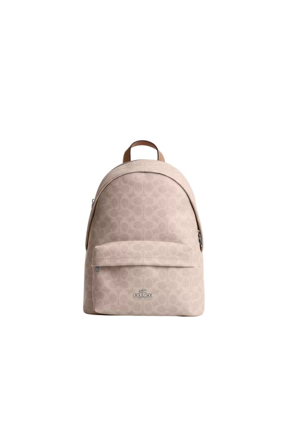 Taylor Small Backpack In Signature Canvas (Sand Taupe)