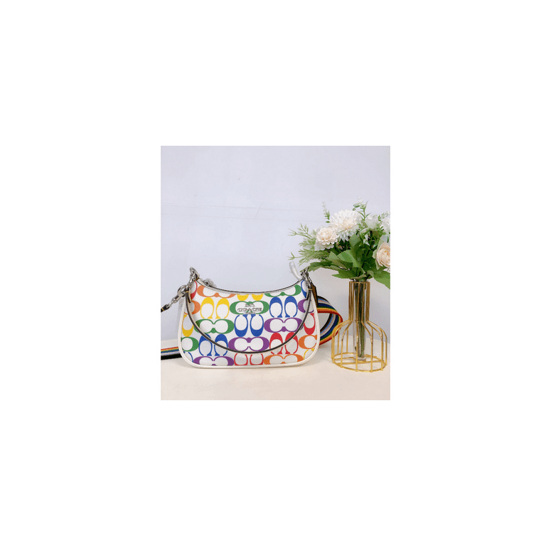 Coach rainbow signature canvas sale