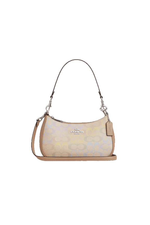 Teri Shoulder Bag In Rainbow Signature Canvas