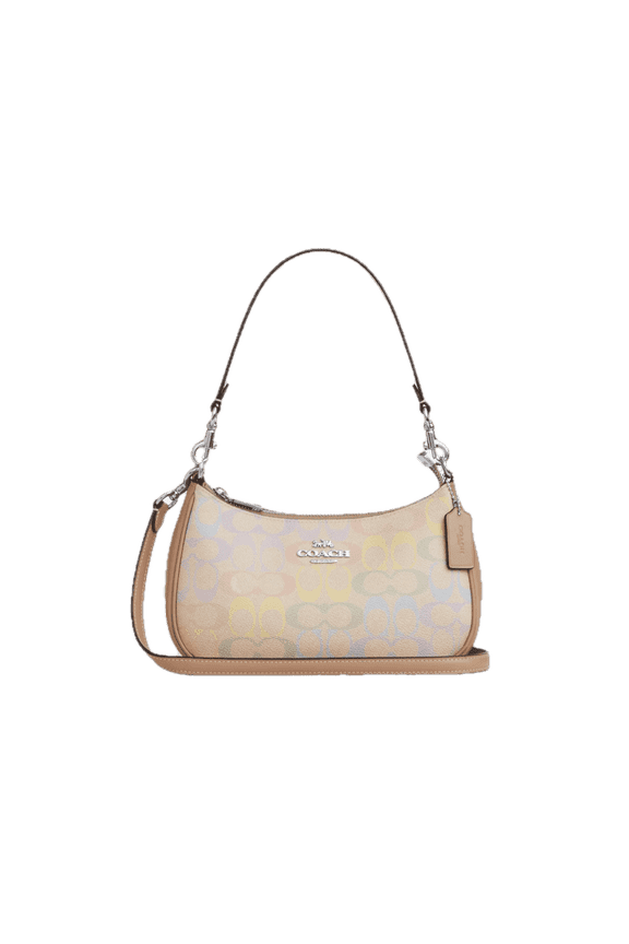 Teri Shoulder Bag In Rainbow Signature Canvas