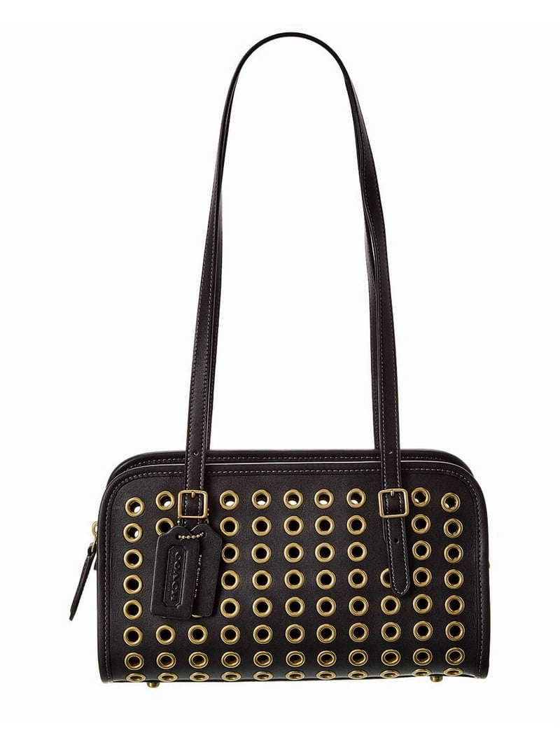 Coach The Coach Originals Grommets Swing Zip Leather Bag, Black