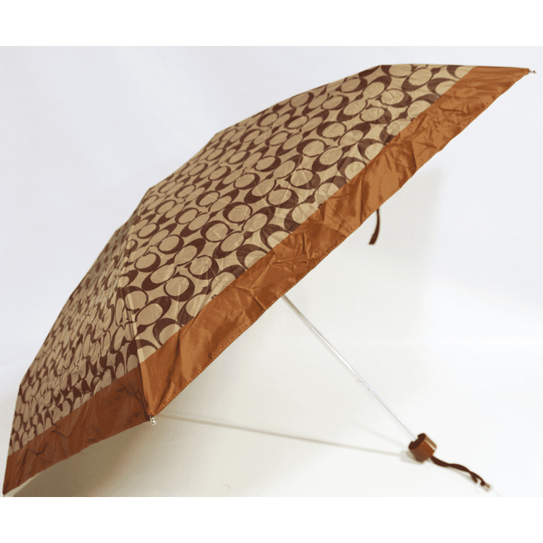 Compact Coach UV Protection Signature Mini Purse Umbrella in