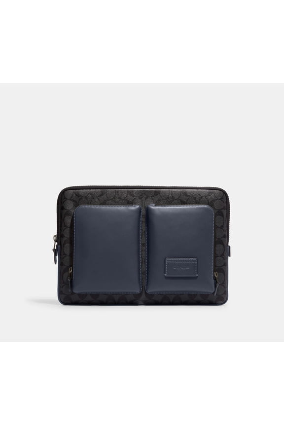 Utility Laptop Case In Colorblock Signature Canvas