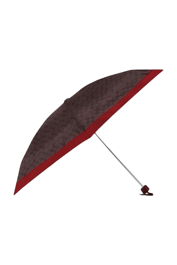 Coach Uv Protection Signature Mini Umbrella Chestnut