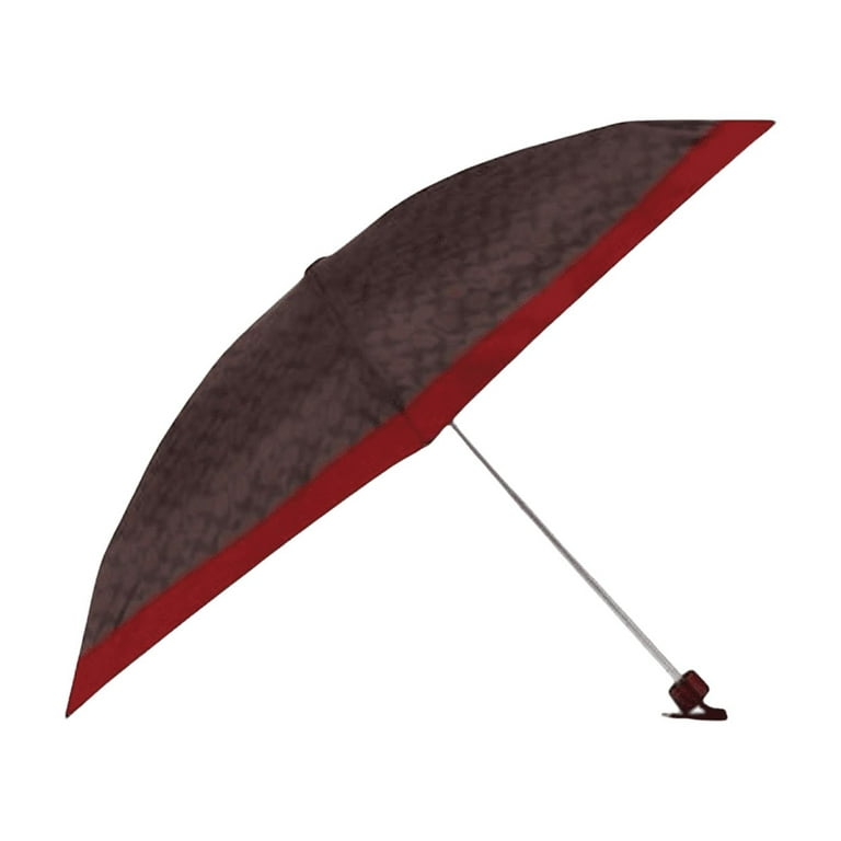 COACH★UV プロテクション ミニ アンブレラ Coach Uv Protection Signature Mini Umbrella Chestnut