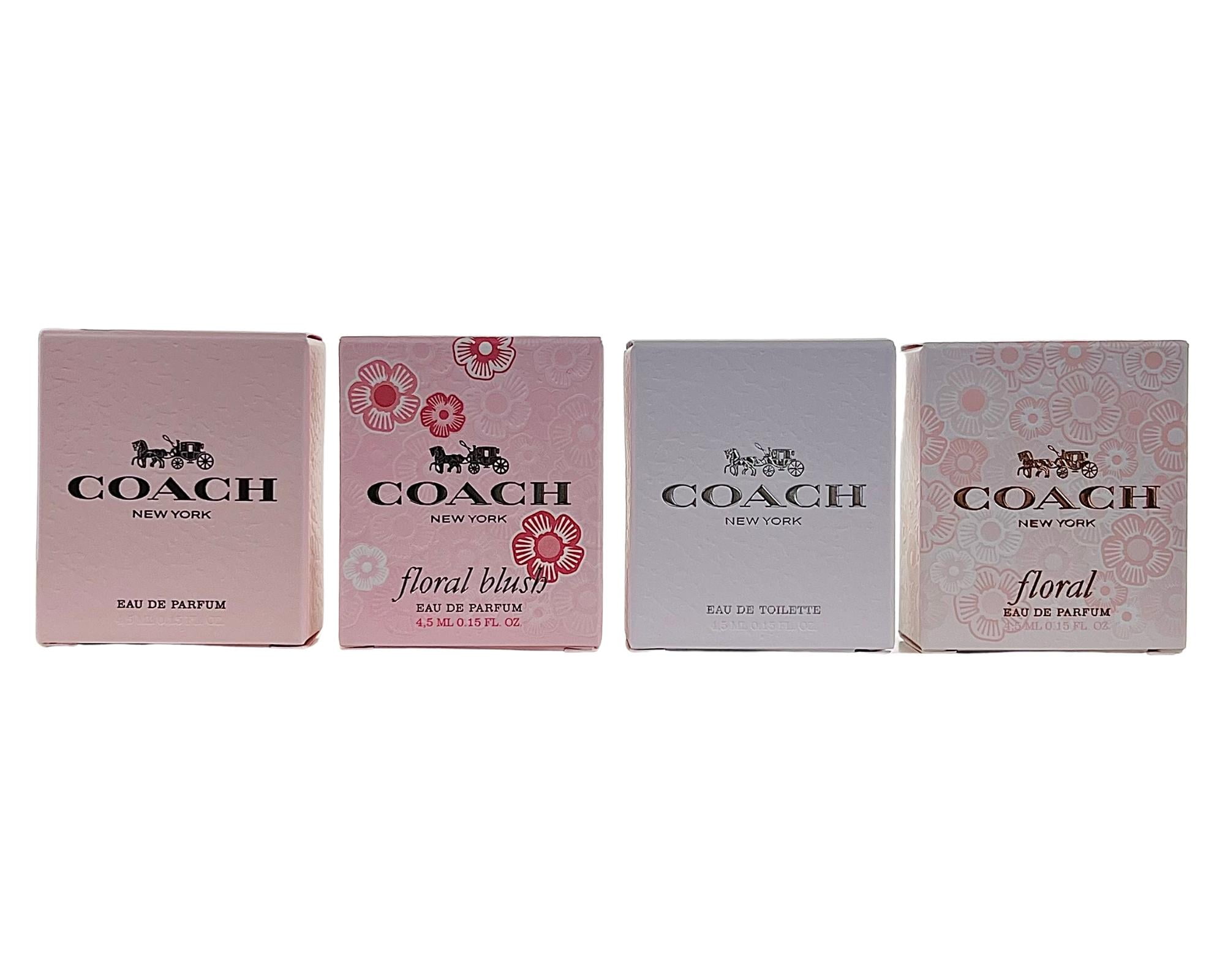 Coach Variety 4 PC Gift Set for Women 4 x 0.15 oz (Coach EDP + Coach EDT +  Coach Floral Blush + Coach Floral)