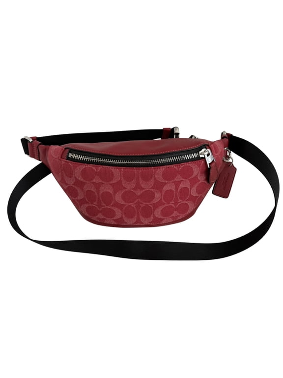 Warren Mini Belt Bag In Signature Denim (Ruby Red)